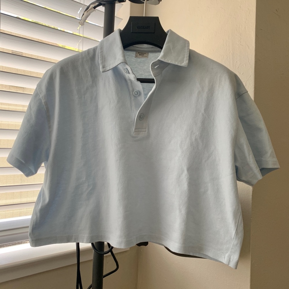 Aritzia Sunday Best Cropped polo t-shirt
